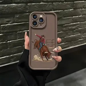 Bull Riding Cowboy Phone Case，Western Rodeo Style for iPhone 17 16 15 14 13 12 11 Plus Pro Max. c2
