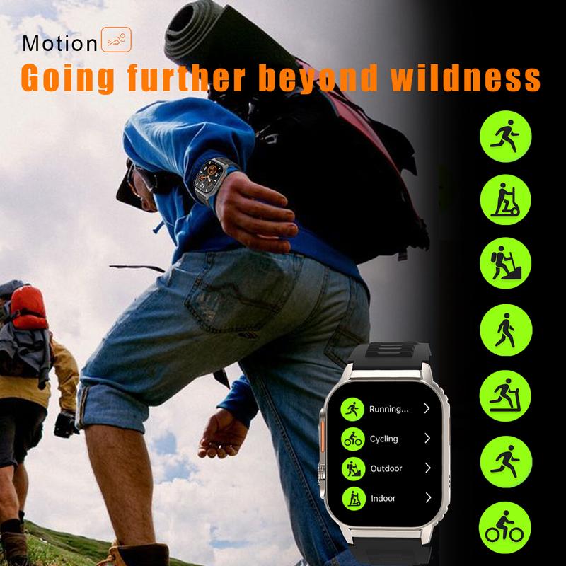 Sports Smartwatch with Fitness Tracking Bluetooth Music Control Voice Assistant Hands-Free Calling Ideal for Holiday Gifting