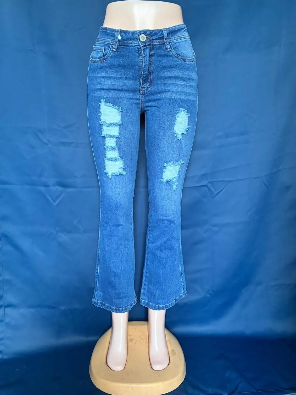 Pantalon Campana rasgado