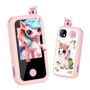 Unicorn Children's Smart Phone, Fantasy Theme Touchscreen Design, 2.4 Inch Touch Screen with Games, Learning Tool, Learning & Music Player, Includes 32GB Memory, Perfect Christmas Birthday Enlightenment Educational Gift for 3-10 Year Old Boys & Girls