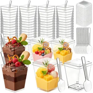 The Viral Mini Dessert Cups That Make Every Snack Look Beautiful – 50 Pack 5 Oz Clear Plastic Parfait Cups with Lids and Spoons, Perfect for Yogurt Fruit Meal Prep and Dessert Tables, Satisfying Fridge Organization in Minutes