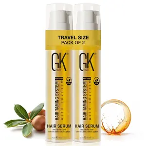 GK HAIR Travel Size Hair Oil, Vegan Argan Oil, Frizz-Relieving Serum, Adds Smoothness, Softness & Repair, Split Ends, Paraben-Free, Phthalate-Free & Free