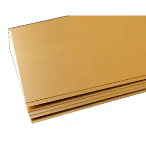 Brass Sheet: 0.016" Thick 4" Wide x 10" Long (6 Pieces)