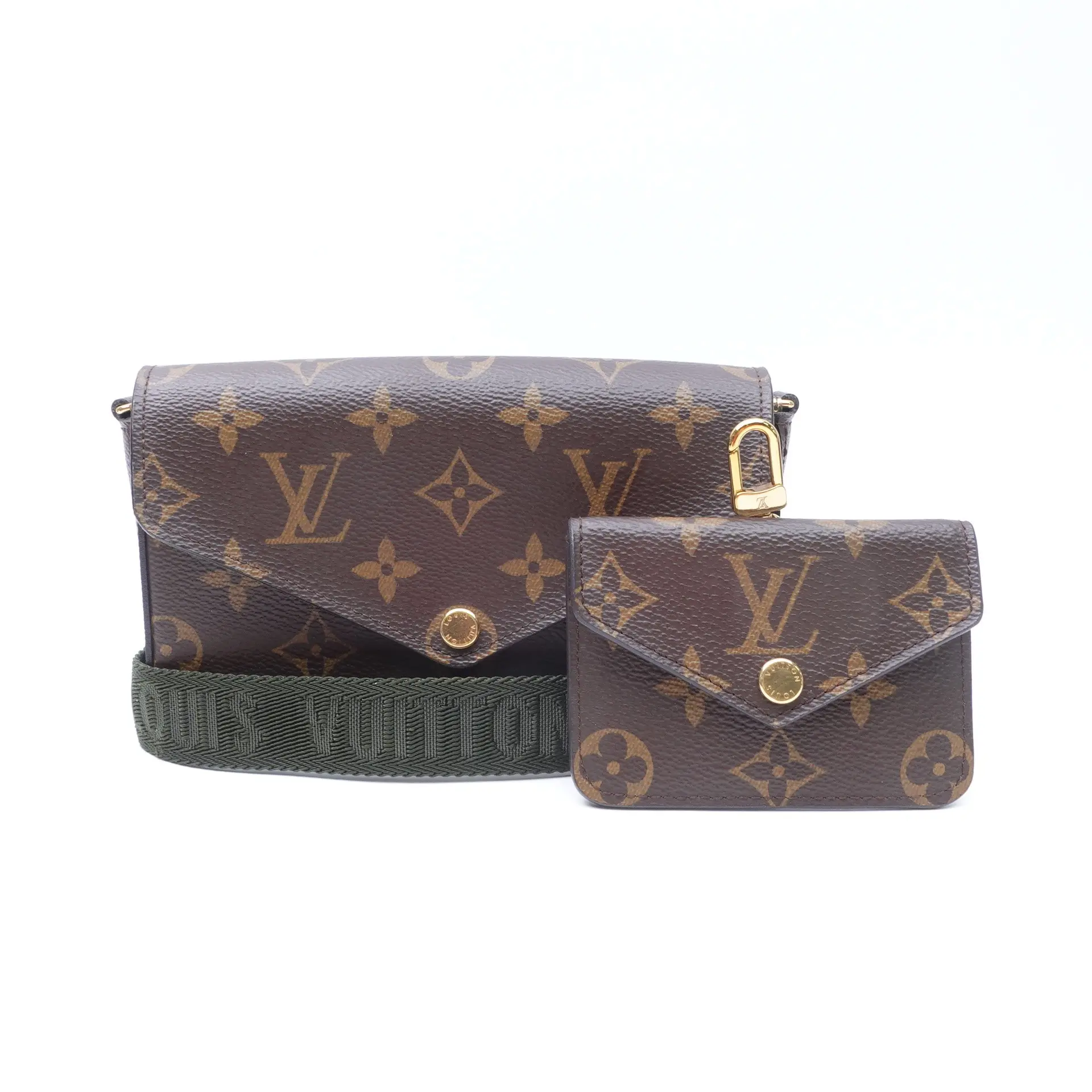 Pre-owned Louis Vuitton Coated Canvas Shoulder Bags Felicie Strap & Go Monogram Shoulder Bag T10387847
