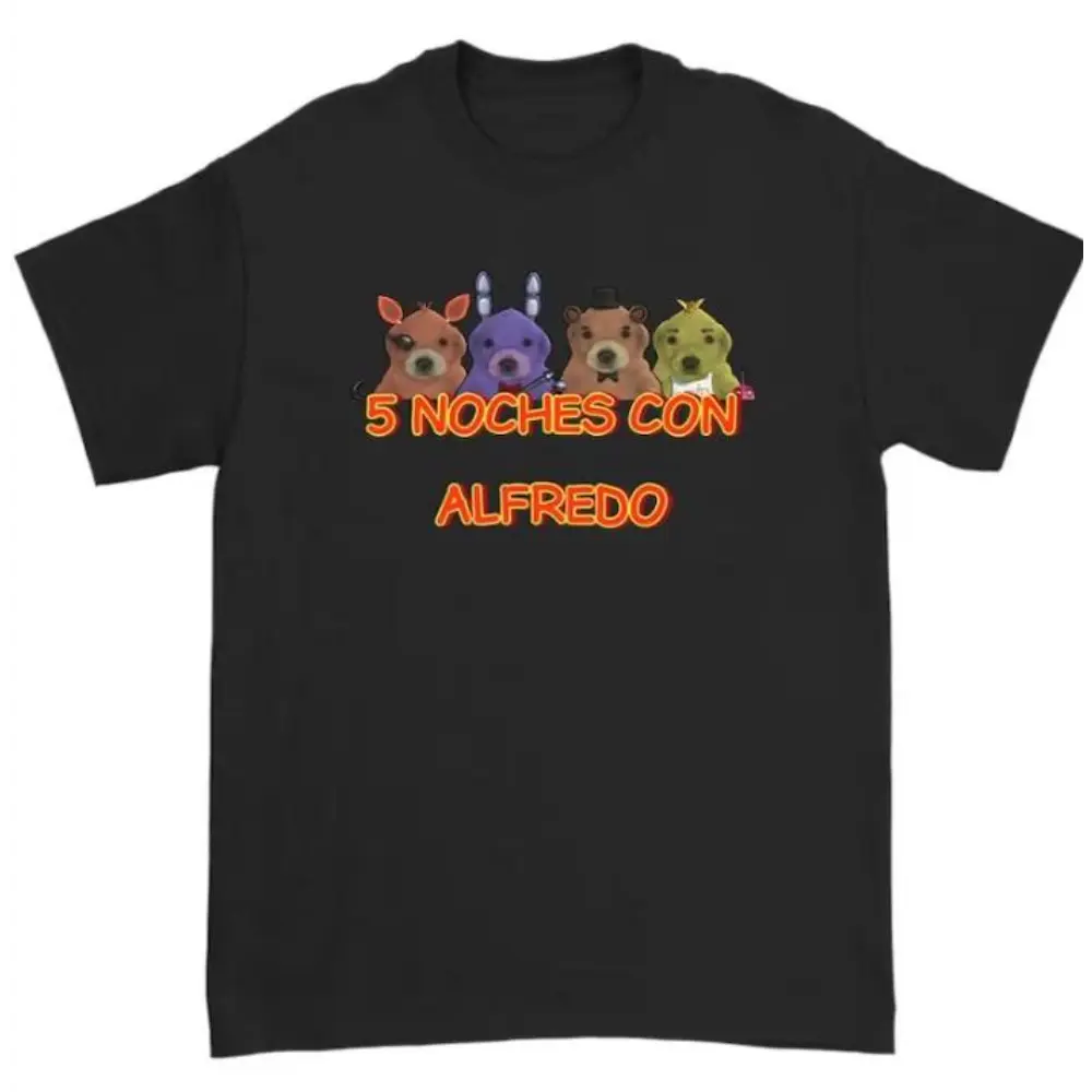 [Cotton] 5 Noches Con Alfredo T-Shirt, Unisex T Shirt Menswear Top Medium Sport Tweed Underwear Golf Gift T-Shirt For Men And Women