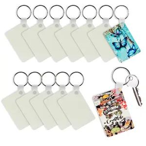 Makerflo Sublimation Keychains Made of Fiber Reinforced Plastic Material with Key Ring Attachment, Craft-Ready for DIY Gifts & Personalization - Sublimation