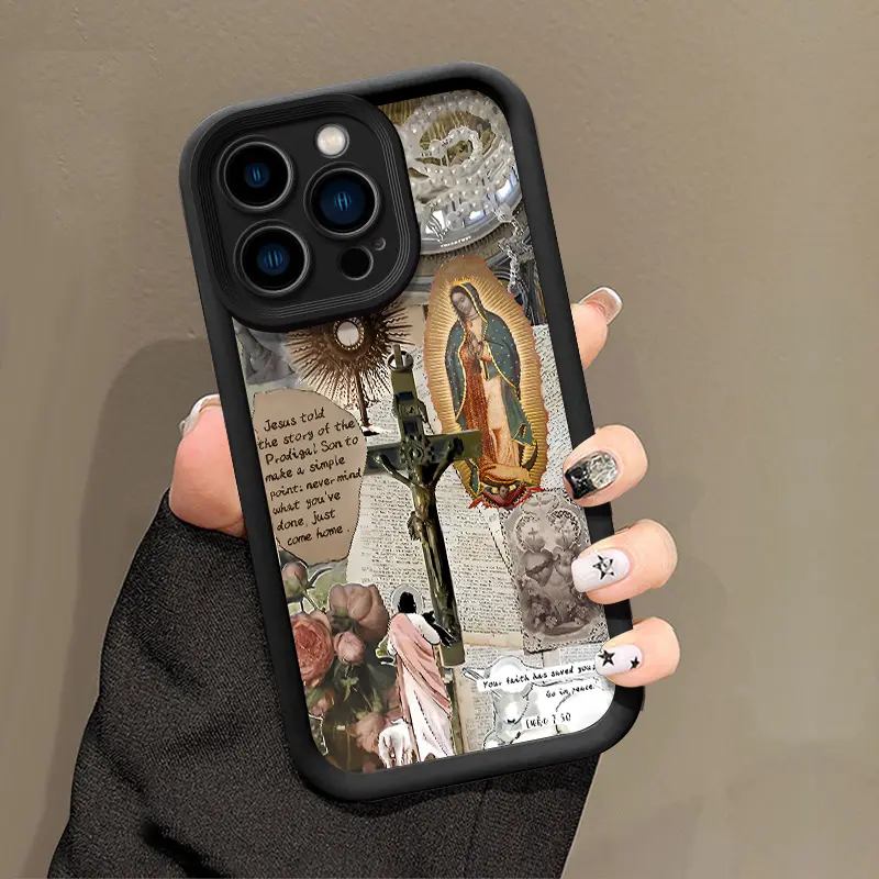 Virgin Mary Pattern Phone Case, Soft Silicone,Fully Protected and Shockproof For iPhone 17 16 15 Pro Max 14 13 12 11 X Plus Air Mini Cover Bible Verse - TikTok Shop Virgin Mary Pattern Phone Case, Soft Silicone,Fully Protected and Shockproof For iPhone 17 16 15 Pro Max 14 13 12 11 X Plus Air Mini Cover Bible Verse - TikTok Shop