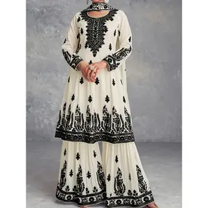 Women's Casual Elegant Floral Print Round Neck Long Sleeve Top and Pants Set BK123002