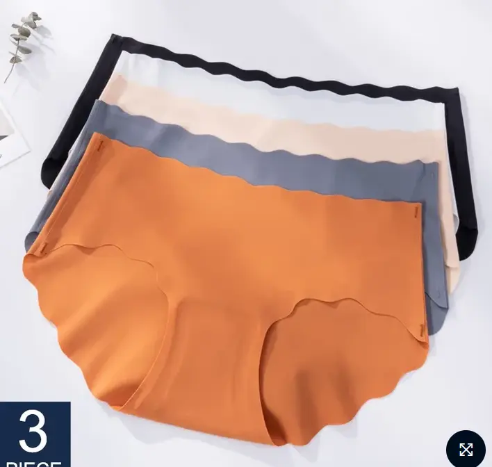 3Pcs/Set Seamless Underwear Silk Women's Panties
