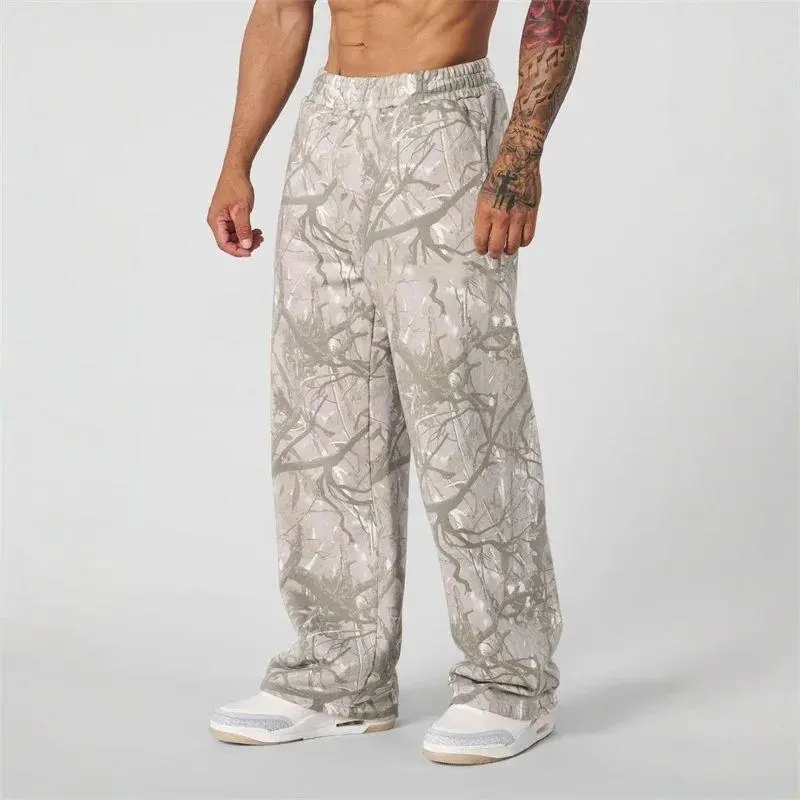 New Mens Young -Tree Camo Baggy Sweats Joggers Comfort Sweatpants