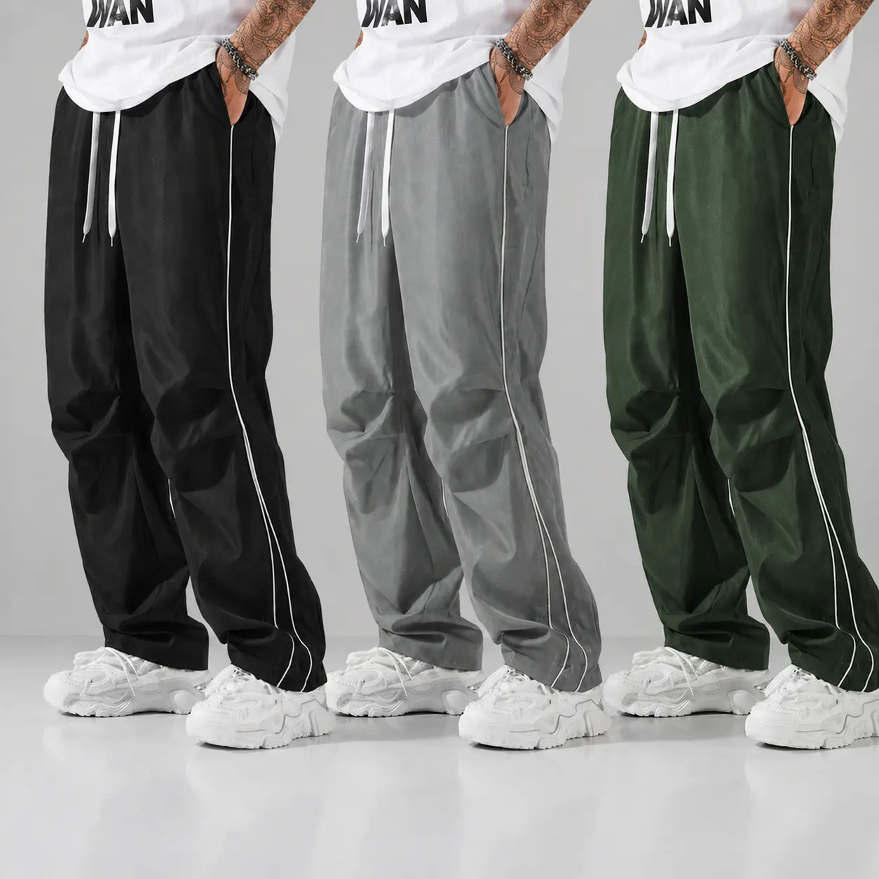 Black + Gray + Army Green