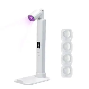 Generic Portable Mini Handheld UV Nail Light Belt Encourage For Gel Nail Lamp With Foldable Stand Portable Led Nail Lamp With Screen Small Nail Lamp Foldable Stand Fast Drying, White