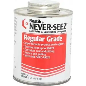 Bostik 1 Lb Can Extreme Pressure Anti-Seize Lubricant Copper, -297 to 1,800°F, Silver Gray, Water Resistant NSBT-16