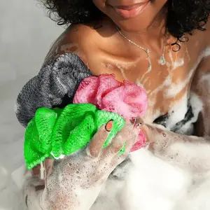 African Bath Scrubber Net, Exfoliating Back Towel, Loofah Bath Mitt, Body Brush Shower Brush, Skin Care Tool for Deep Cleansing