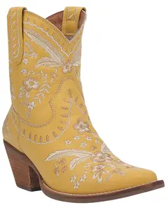 Dingo Women's Primrose Western Booties Snip Toe - Di748-Yellow