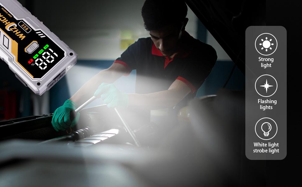 Car Battery Jump Starter 5000A Smart Portable Car Jump Starter Battery Pack (10.0 Gas/9.0L Diesel) 12V Safe Car Jumper with LCD Dis Car Battery Jump Starter 5000A Smart Portable Car Jump Starter Battery Pack (10.0 Gas/9.0L Diesel) 12V Safe Car Jumper with LCD Dis