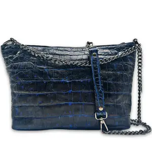 The Blue Lotus Alligator Purse