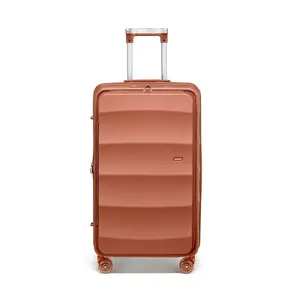 Check-In Luggage 35% Expandable Hard Shell suitcase with 360° Skateboard Silent Wheels  and TSA lock, 27 inch in Fiery Red