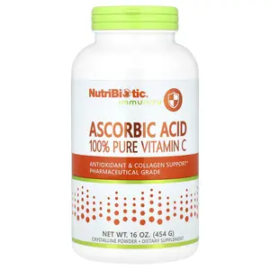 NutriBiotic Immunity, Ascorbic Acid, 100% Pure Vitamin C, Crystalline Powder, 16 oz (454 g)
