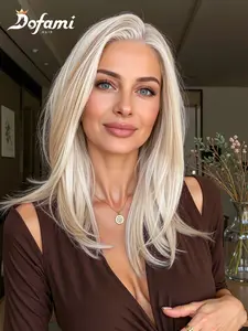 13x6 Pre-Cut Lace Wig in, Straight and Natural Fluffy Hair, Comfortable and Versatile Synthetic Wig for Women, Beginner Friendly Wig