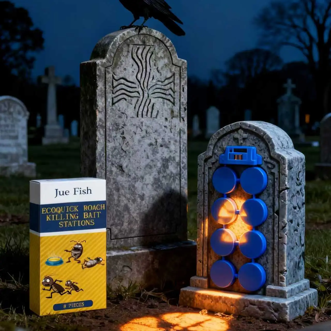 Don't Feed the Halloween Pests! [NEW2] JUE FISH Cockroach Gel Bait Exterminator - Powerful Pest Control for Domestic Dormitory & Kitchen. Keep Your Pa