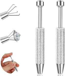 ONESING Piercing Ball Grabber Tool 2-Pack – Stainless Steel 4-Claw Jewelry Holder for Changing Earrings & Body Piercing Jewelry