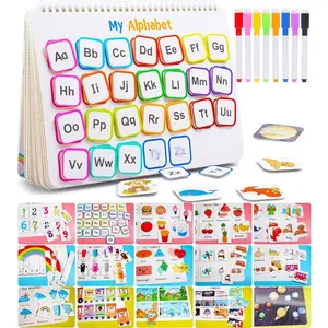 Montessori Preschool Learning Activities Busy Book - Workbook Activity Binder Toys for Toddlers, Autism Learning Materials and Tracing Coloring Book