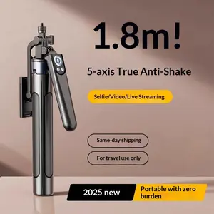 New H29 Aluminum Alloy Selfie Stick Mobile Phone Bluetooth Remote Control 1.8m Four-legged Live Broadcast Bracket Handheld Selfie Stick