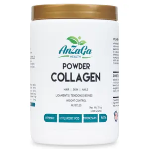 Collagen in Powder ( 10 oz ) with Biotin, Magnesium, Vitamin K, Vitamin C and Hyaluronic Acid