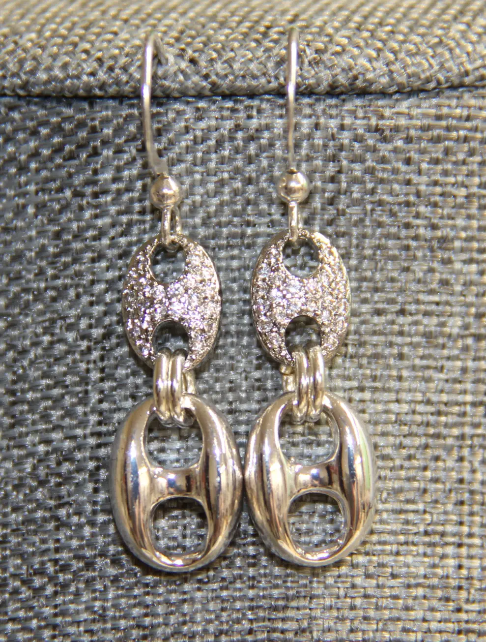 Mariner & Pave Link Drop Earrings