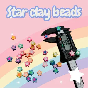 Star Clay Beads - Colorful Star-Shaped Beads for Crafting and Jewelry Making