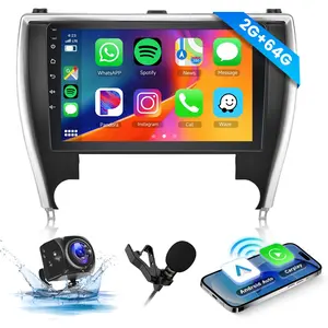 4Core 2G+64G Android 15 Car Stereo Radio for Toyota Camry 2015 2016 2017, Wireless Carplay Android Auto GPS Navigation WiFi 10.1 Inch Touch Screen Car Radio with Bluetooth FM EQ Backup Camera fathersdaygift