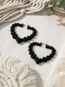 Heart Shaped Hollow out Hoop Earrings (1 Pair), Fashionable Jewelry for Women, Casual Jewelry for Party, Daily Clothing Decor, Trendy All-match & Exquisite Jewelry for Birthday Gift