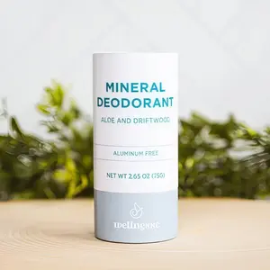 Wellnesse | Mineral Deodorant - Aluminum-Free Body Care Scent - 2.65 oz (76g) - Natural, Long-Lasting Freshness, Subtle Aromatic Driftwood Scent