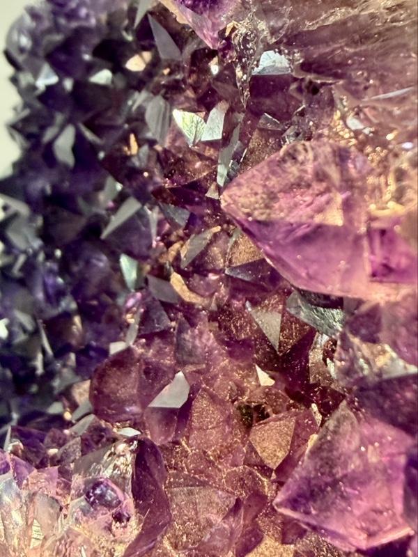 Natural 1kg+ Brazilian Amethyst Geode Cluster - Self-Standing Deep Purple Quartz Specimen (5") crystals for sale