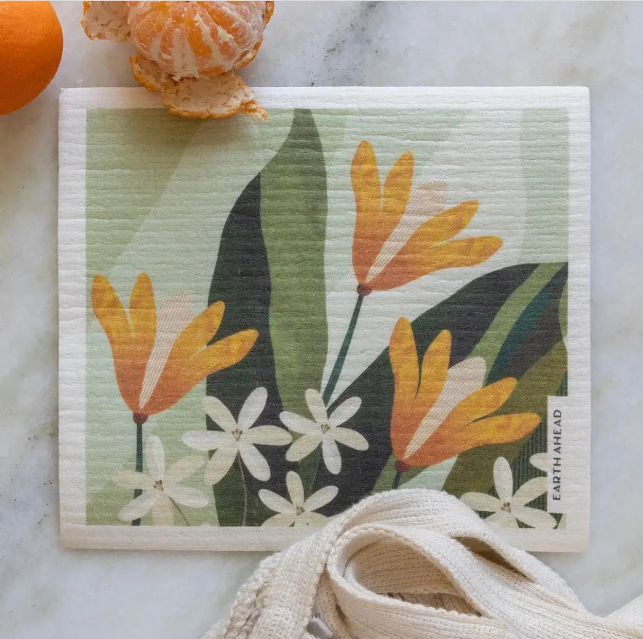 Swedish Dishcloth - Happy Lilies