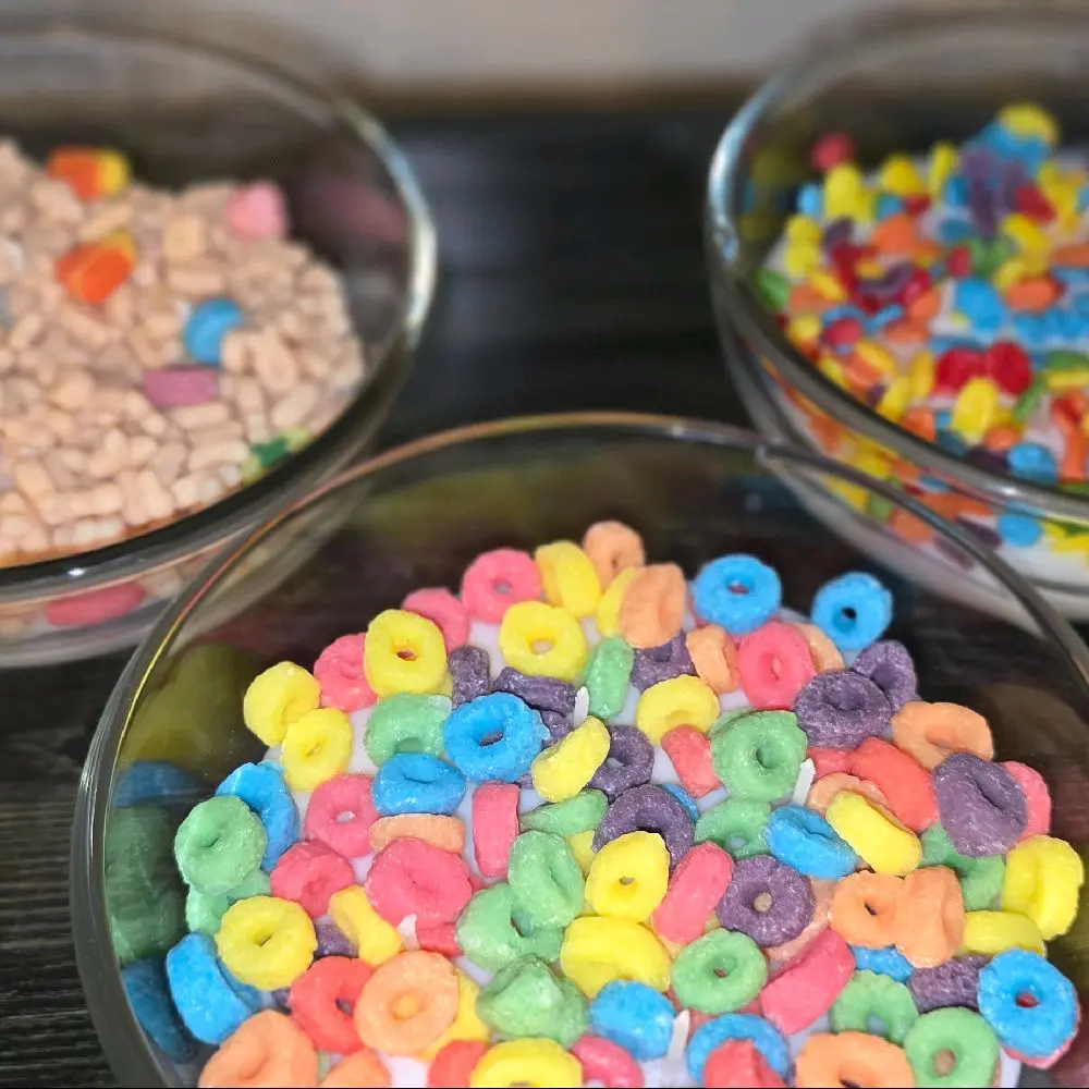 26oz Jumbo Cereal Soy Candle Scented Fruity Pebs - Fuity Loops - Cinnamon Toasty Crunchies  Lucky Charmss- Apple JaxDecoration Ornaments Aroma Bowl Creamy Kitchen Wick smelling candles original Marshmallow Fragrance  Autumn Living Girlfriend gift Cozy