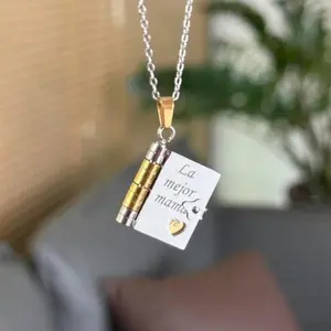 Book Necklace For Mom Mother's Day, Birthday, Memorial Gifts Love Jewelry A Letter for Mom