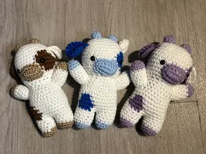 Hand Crocheted Cow
