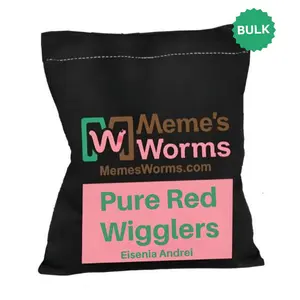 Bulk Pure Red Wiggler Composting Worms - FREE SHIPPING