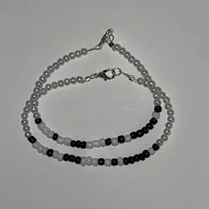 I LOVE YOU Morse Code Bracelet with Glass Beads, Small Pearls & Lobster Clasp