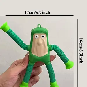 Children Suction Cup Toys Pop Tubes Brainrot Animal Tung Sahur Tralala Telescopic Pipe Toys Stress Relief Fidgeting Anti-stress Squeeze Toy Gift For Kids