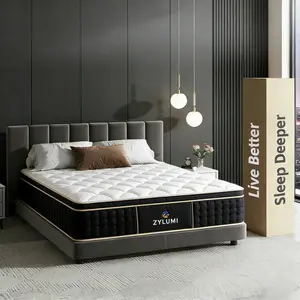 10/12/14 Inch Twin, Full, Queen, King, Mattress Memory Foam And Spring, Hybrid Mattress Medium Firmness, Lumbar Support, ForHome Rooms Hotels, Boxed Halloween Christmas Gift Furniture Ergonomic Queen Sizemattress Interior Modern Queen Size Mattress