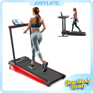 【BeachBodyReady】Anylife Treadmills Home with Foldable Handle Bar with Safety Clip, Flat/Incline Under Desk Treadmill, Brushless Motor, Walking Pad, Exercise Equipment with Remote Control, 330 lbs Capacity, with LED Display, D2, Easter Gift