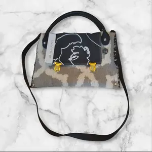 Midnight Muse Camouflage Handbag with Gold Buckle and Adjustable Strap for Everyday Use
