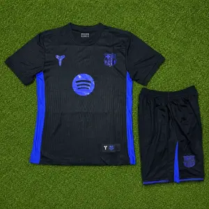 Barcelona FC 25/26 Black Soccer Jersey, Premium Fabric Breathable Football Kit for Fans, Training & Match Day