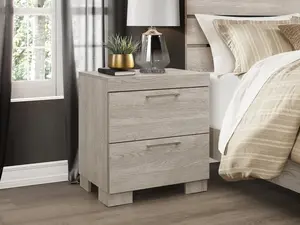 Favorer Kayla Nightstand, White Oak Favorer Kayla Nightstand, White Oak