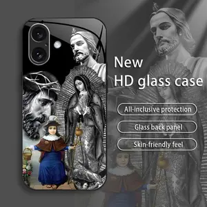 Suitable for [iPhone 16 Plus] Jesus New stylish high quality glass protective case affordable anti-drop anti-fingerprint-888