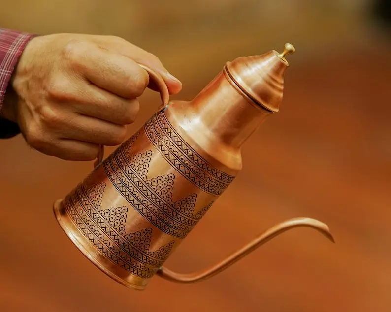 Handmade Oil Pourer, Copper Jug, 500ml, Tinned Copper Decor, Gift, Kitchen Appliances - Dispensers