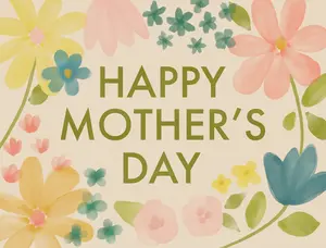 Happy Mother's Day Watercolor Floral Yardsy Sign